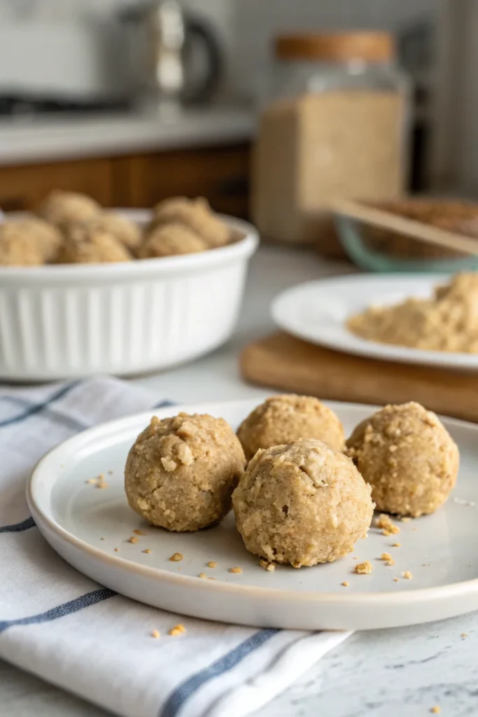 A delicious plate of No-Bake Peanut Butter Cheesecake Balls