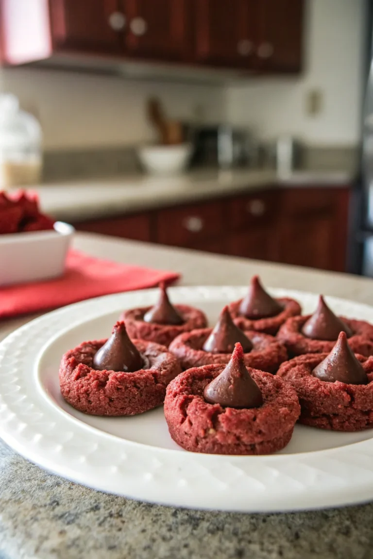 A delicious plate of Hershey’s red velvet blossoms
