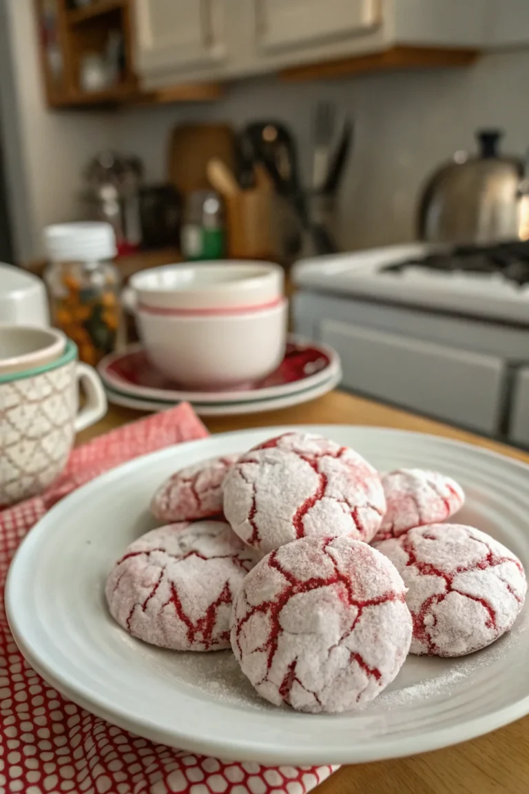 A delicious plate of Cake Mix Crinkle Cookies