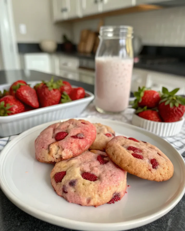 Strawberry Milkshake Cookies Recipe