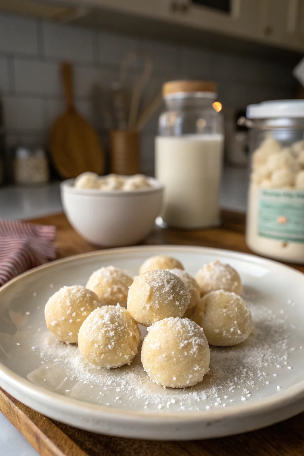 A delicious plate of Sugar Cookie Truffles