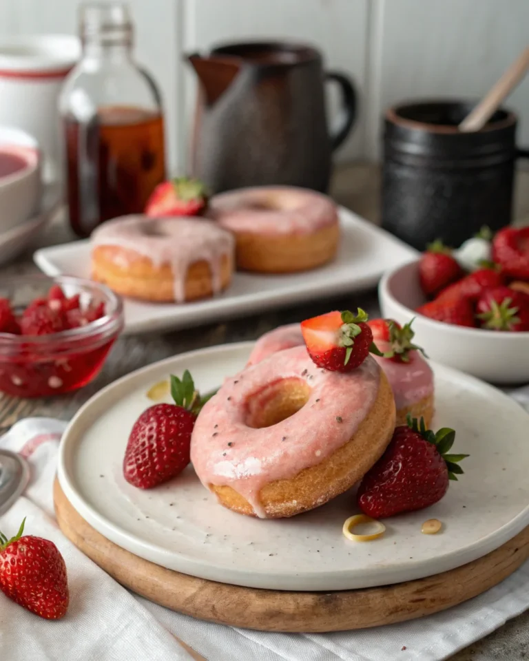 Strawberry Cake Donuts Recipe