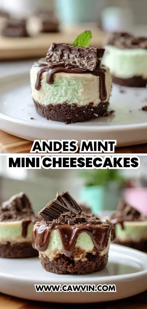 Andes Mint Mini Cheesecakes 2 1 - Easy Peasy Recipes