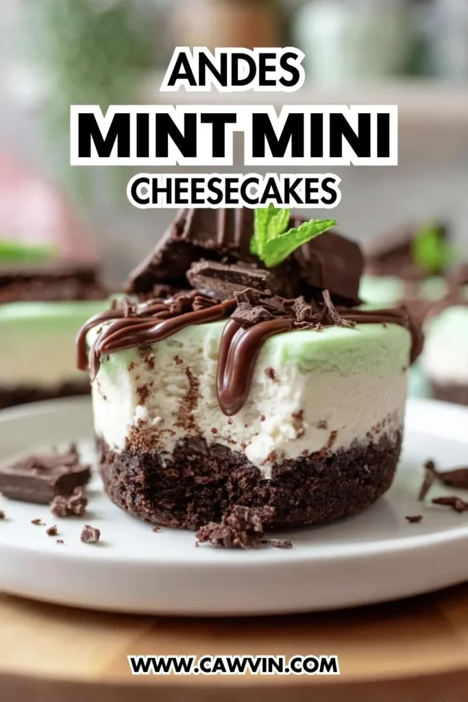 Andes Mint Mini Cheesecakes - Easy Peasy Recipes