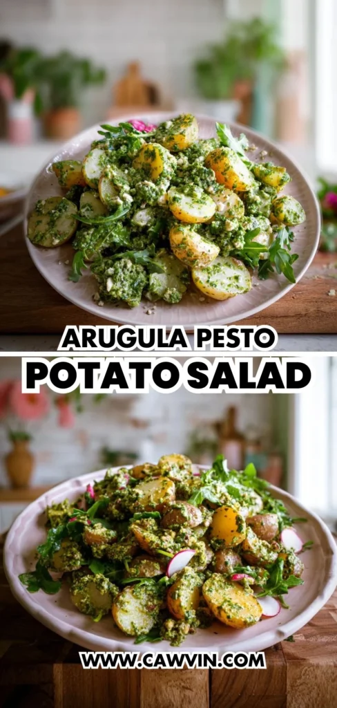 Arugula Pesto Potato Salad 2 1 - Easy Peasy Recipes