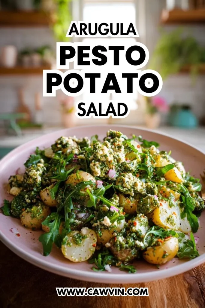 Arugula Pesto Potato Salad - Easy Peasy Recipes