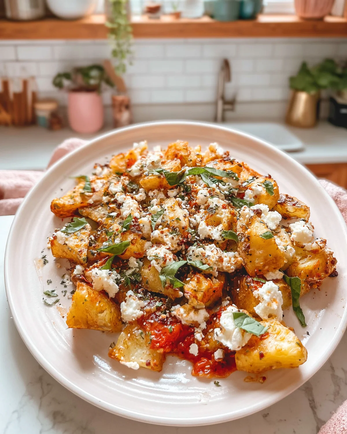 Baked Feta Potatoes Recipe
