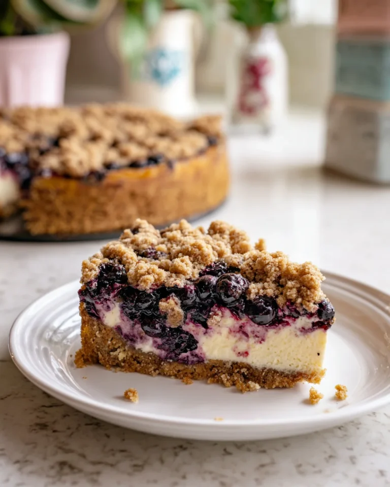 Blueberry Crumble Cheesecake Recipe