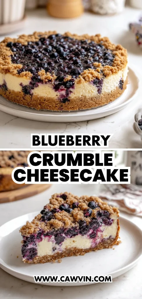 Blueberry Crumble Cheesecake 2 1 - Easy Peasy Recipes