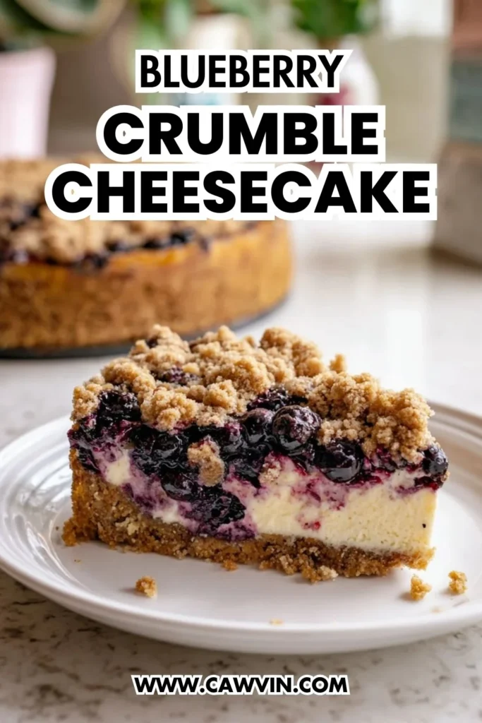 Blueberry Crumble Cheesecake - Easy Peasy Recipes
