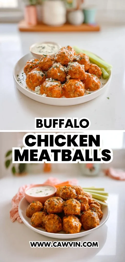 Buffalo Chicken Meatballs 2 1 - Easy Peasy Recipes