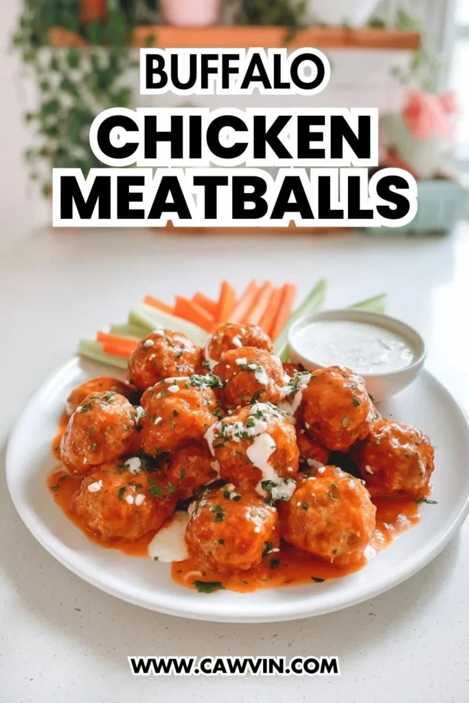 Buffalo Chicken Meatballs - Easy Peasy Recipes