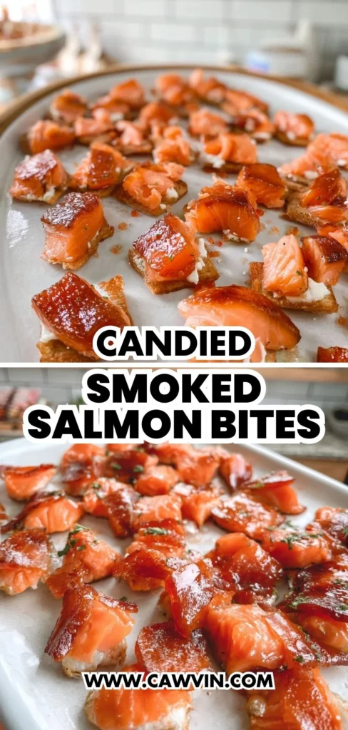Candied Smoked Salmon Bites 2 1 - Easy Peasy Recipes