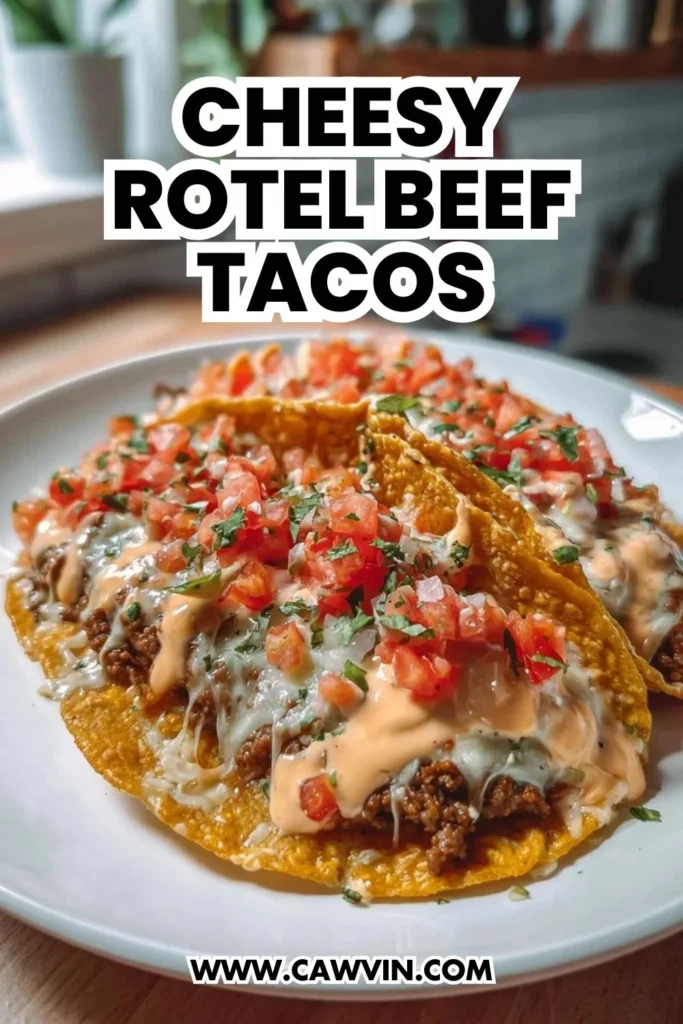 Cheesy Rotel Beef Tacos - Easy Peasy Recipes