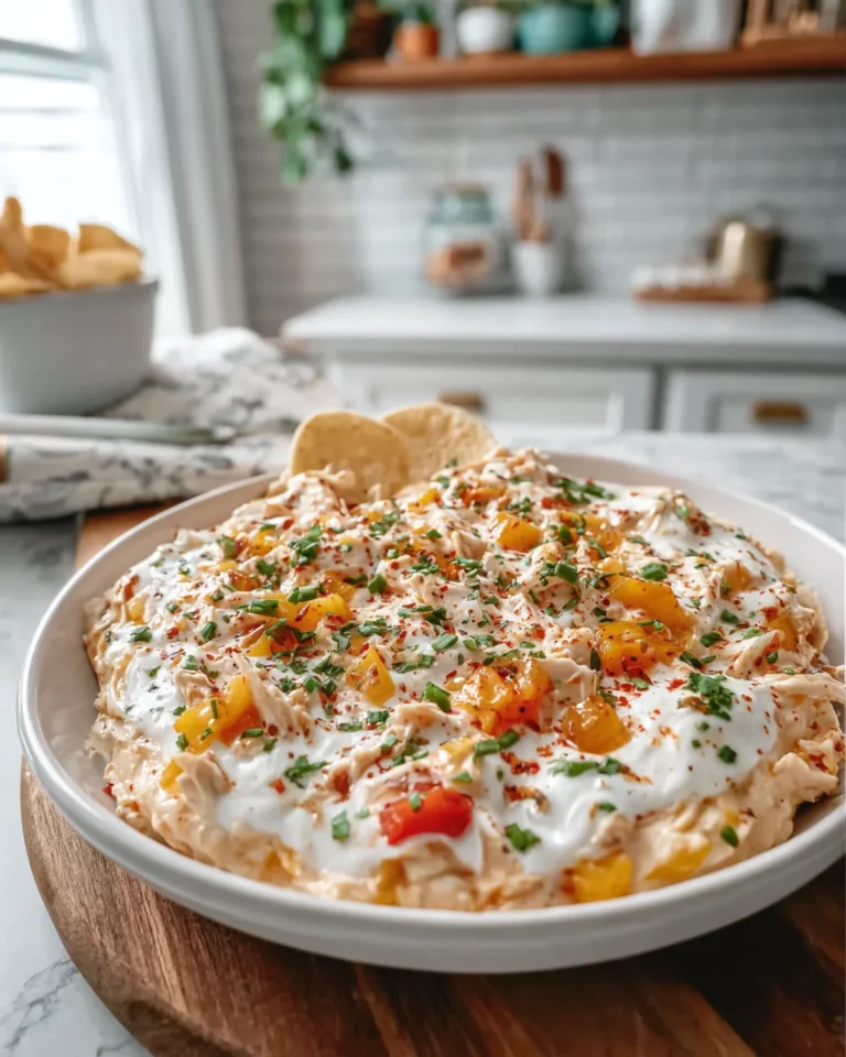 Creamy Banana Pepper Chicken Dip Recipe