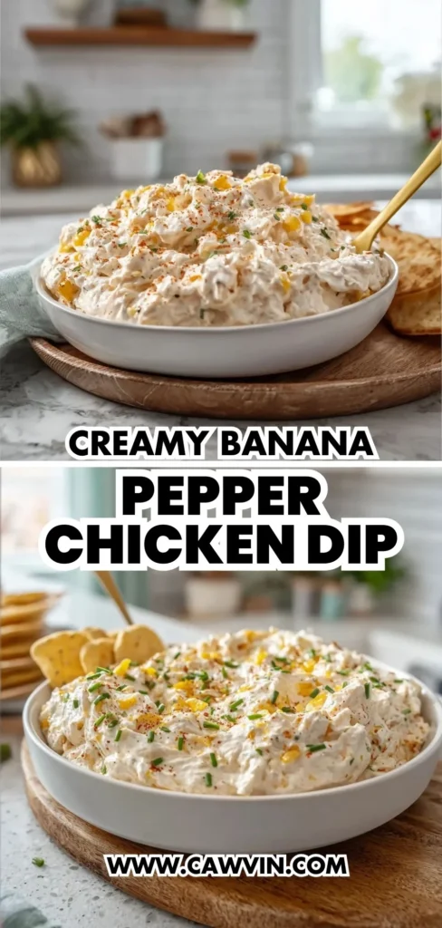 Creamy Banana Pepper Chicken Dip 2 1 - Easy Peasy Recipes