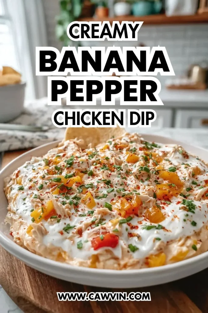 Creamy Banana Pepper Chicken Dip - Easy Peasy Recipes