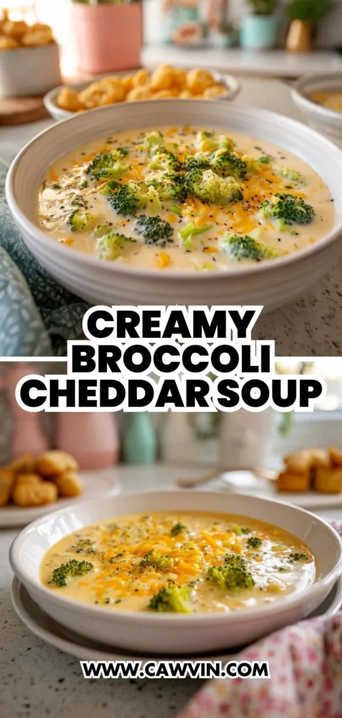Creamy Broccoli Cheddar Soup 2 1 - Easy Peasy Recipes