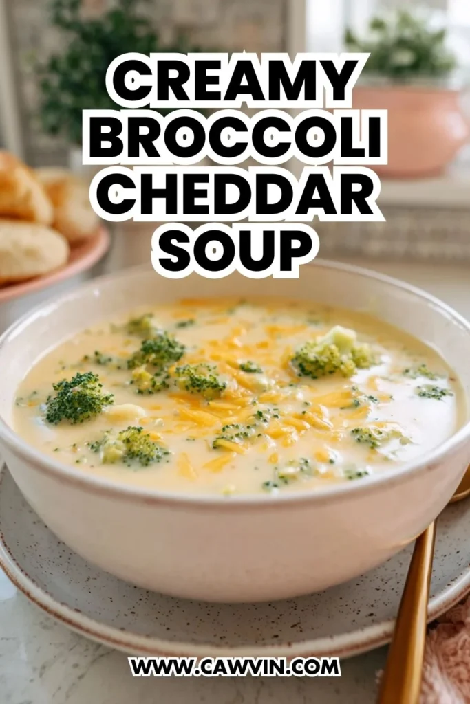 Creamy Broccoli Cheddar Soup - Easy Peasy Recipes