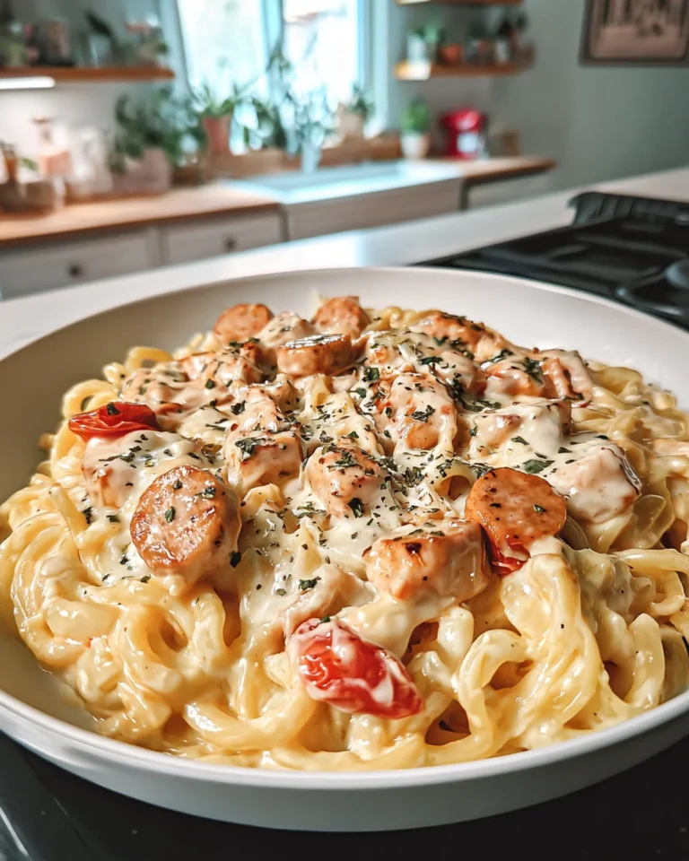 Creamy Pepper Jack Chicken and Sausage Pasta Recipe