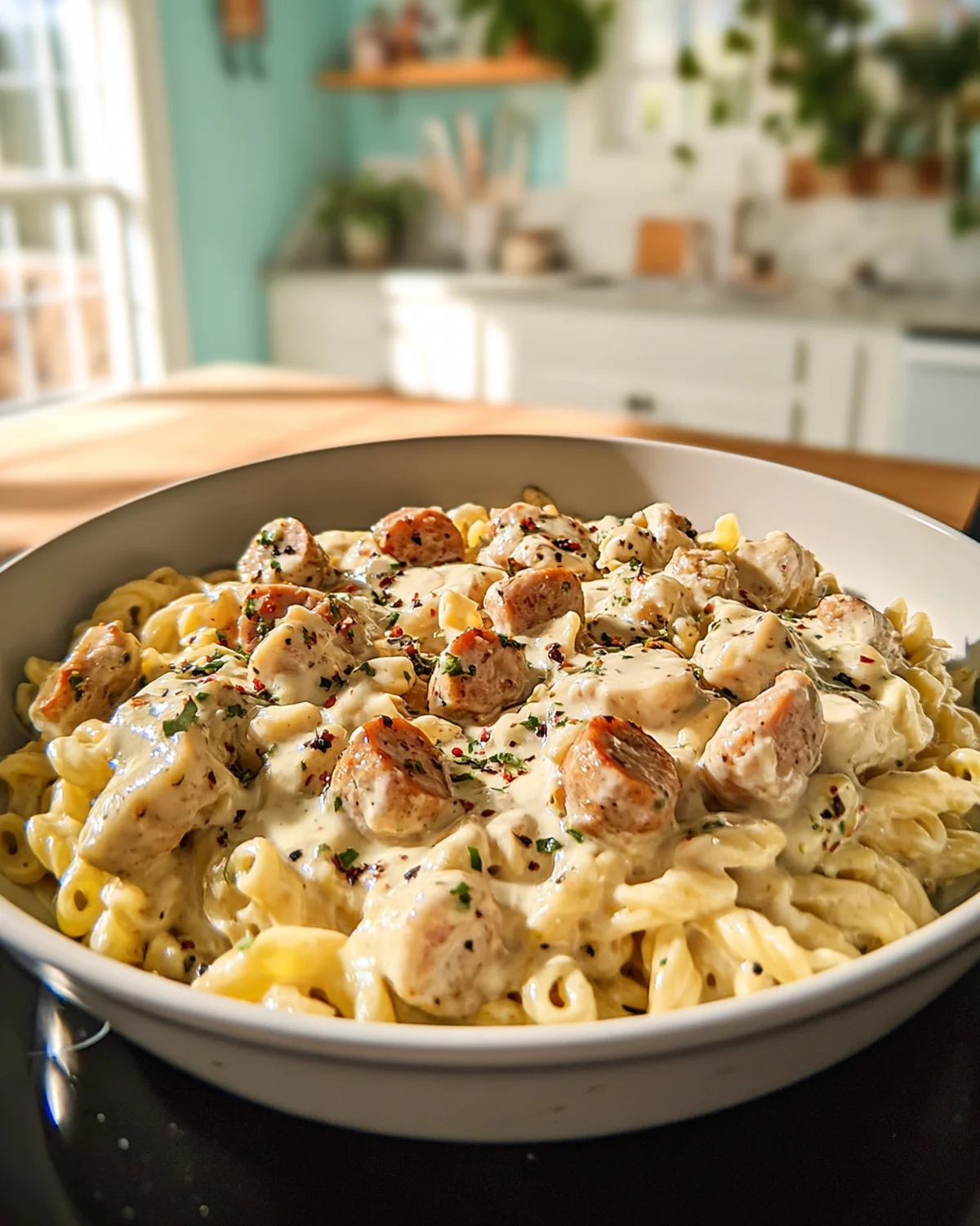 Creamy Pepper Jack Chicken and Sausage Pasta - Image 2