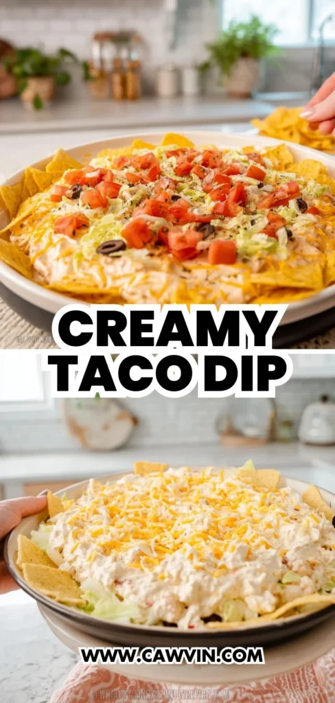 Creamy Taco Dip 2 1 - Easy Peasy Recipes
