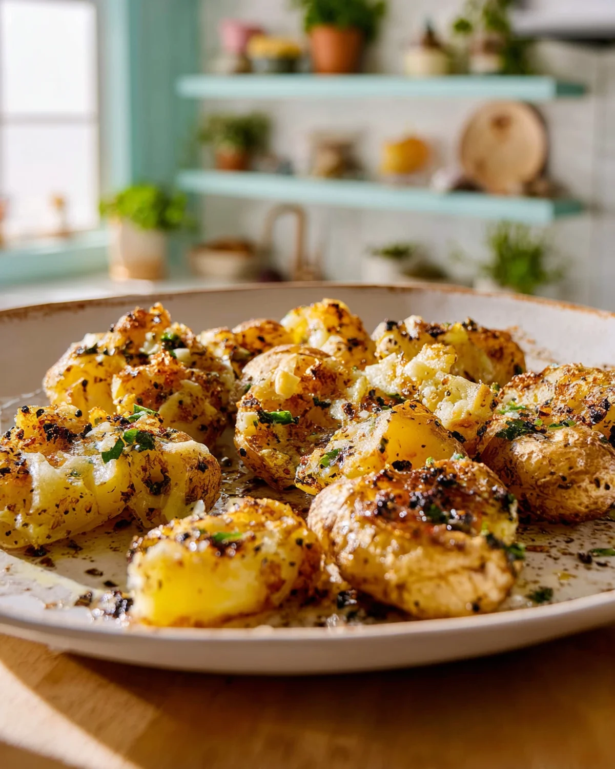 Crispy Smashed Potatoes with Garlic Butter - Image 2
