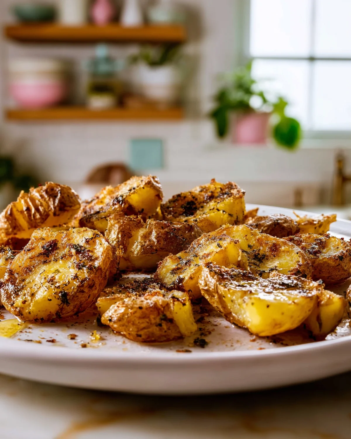 Crispy Smashed Potatoes with Garlic Butter - Image 3