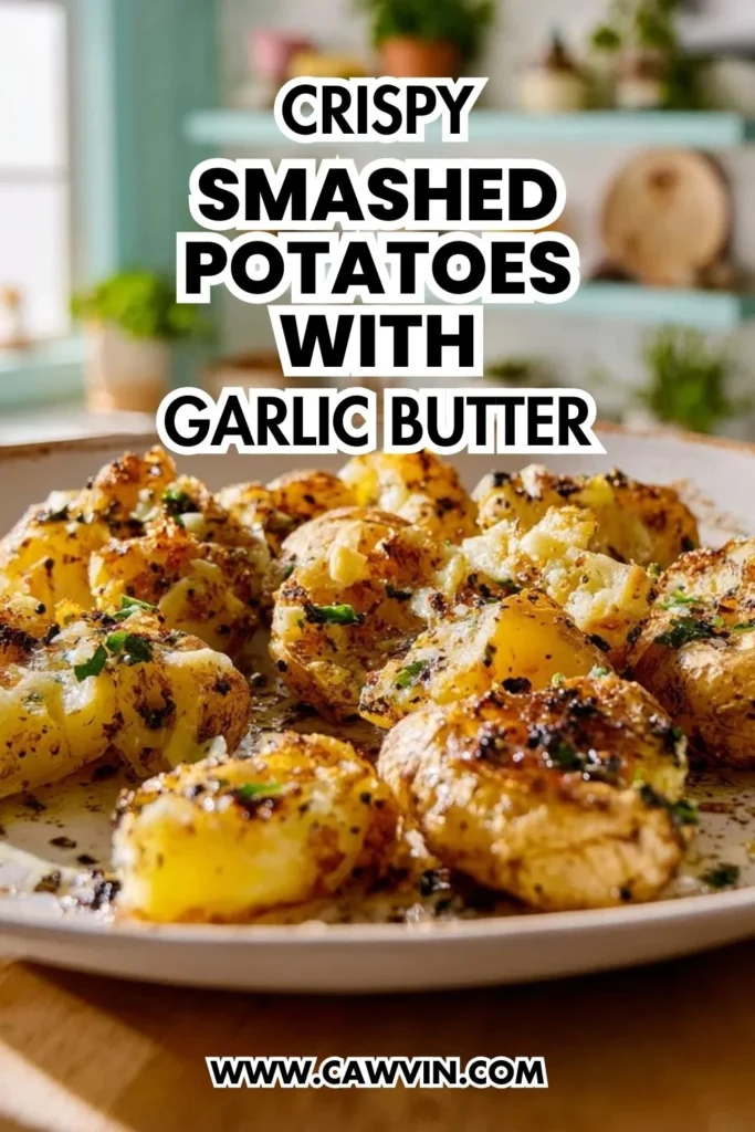 Crispy Smashed Potatoes with Garlic Butter - Easy Peasy Recipes