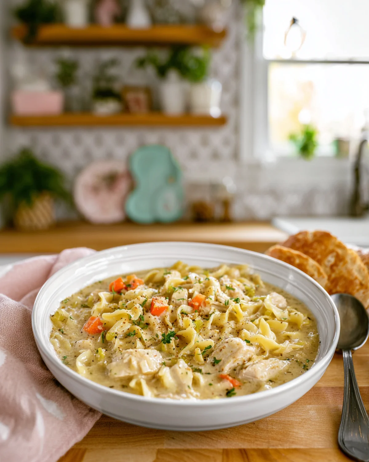 Crockpot Creamy Chicken Noodle Soup - Image 3