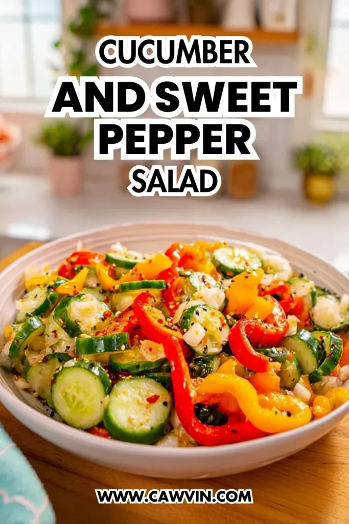 Cucumber and Sweet Pepper Salad - Easy Peasy Recipes