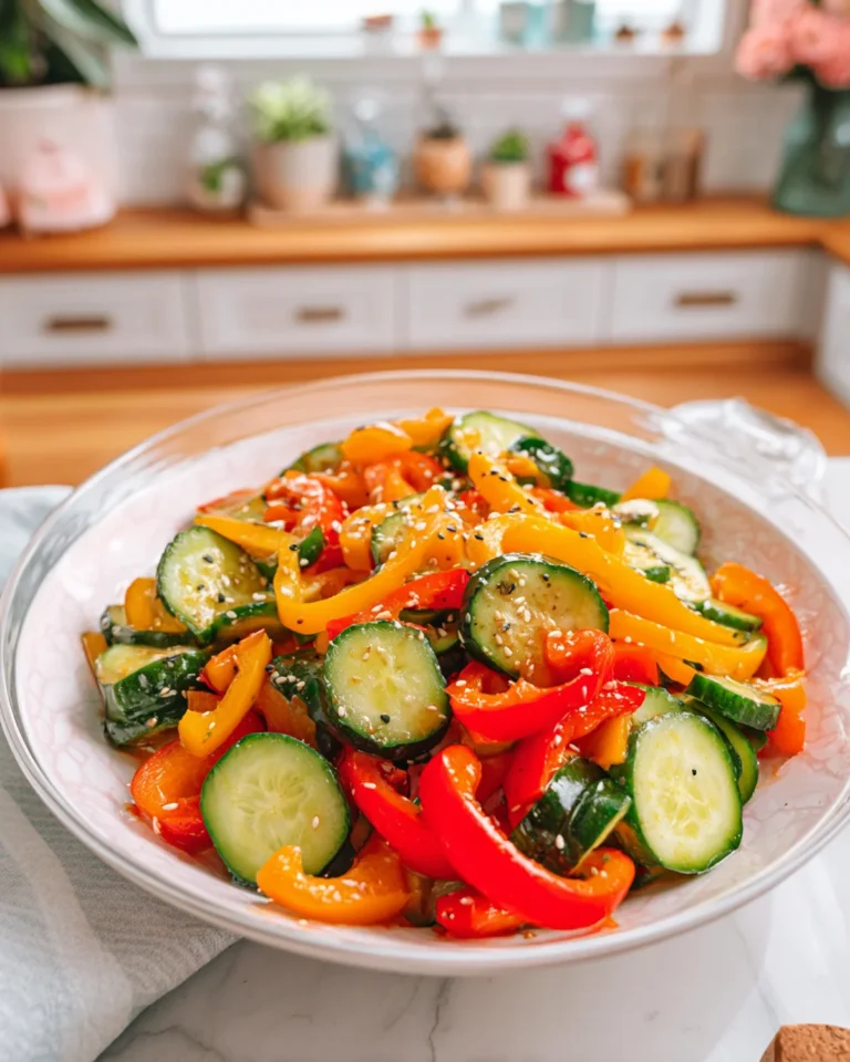 Cucumber and Sweet Pepper Salad Recipe