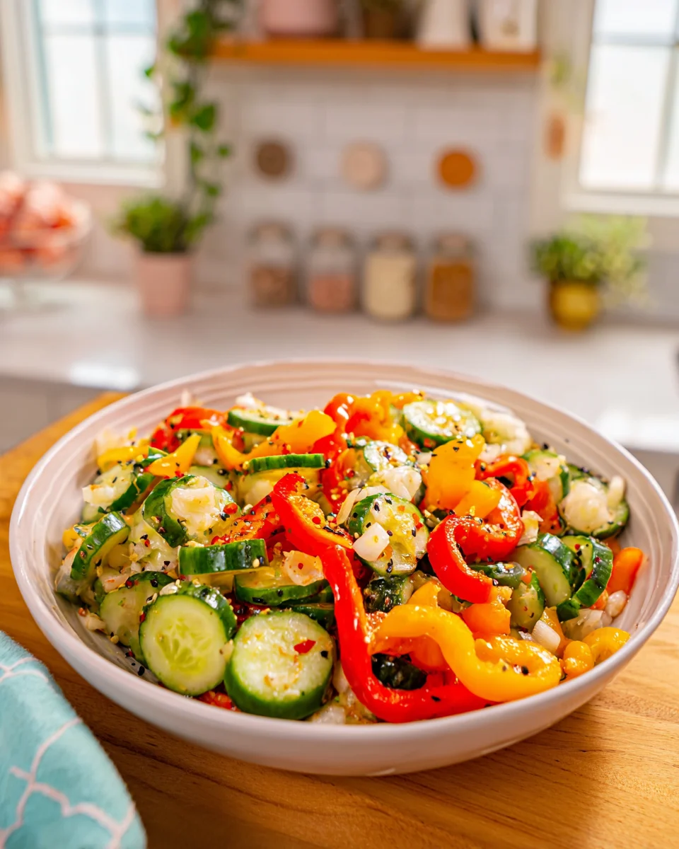 Cucumber and Sweet Pepper Salad - Image 2