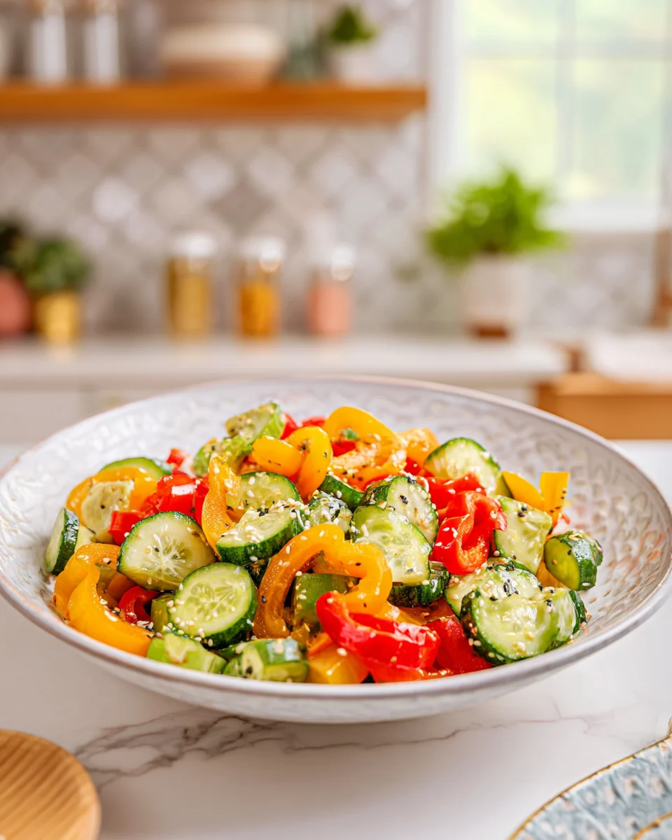 Cucumber and Sweet Pepper Salad - Image 4