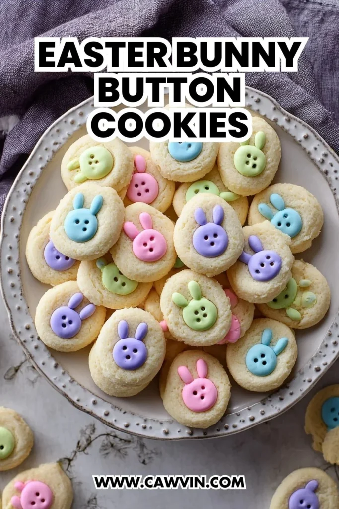 Easter Bunny Button Cookies - Easy Peasy Recipes