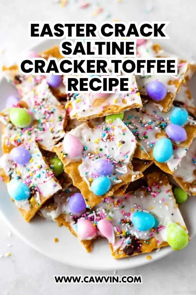 Easter Crack Saltine Cracker Toffee Recipe - Easy Peasy Recipes