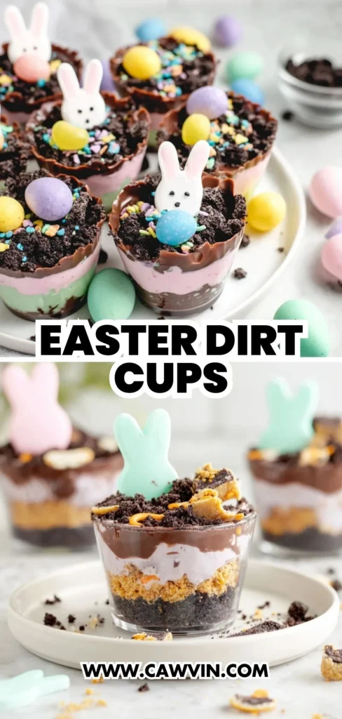 Easter Dirt Cups 2 - Easy Peasy Recipes