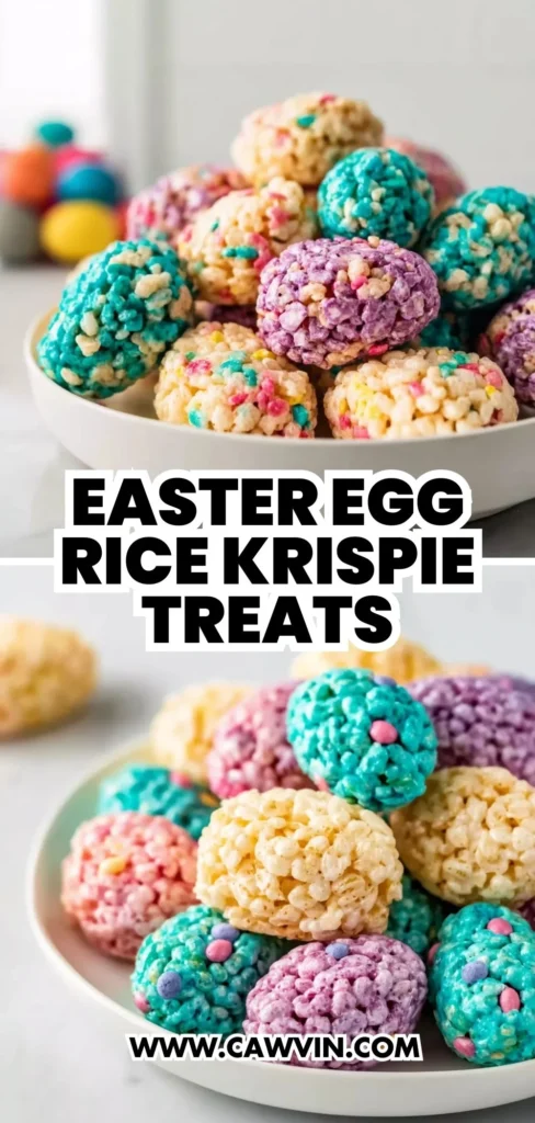 Easter Egg Rice Krispie Treats 2 - Easy Peasy Recipes