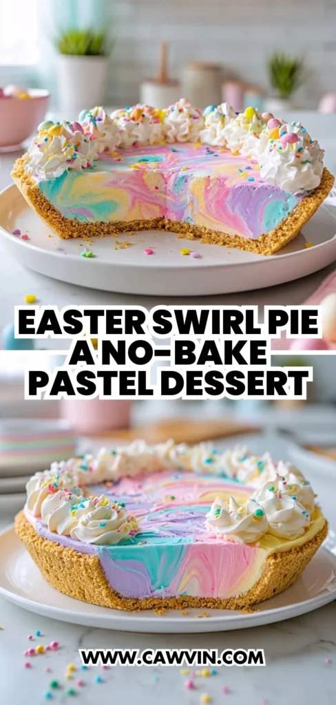 Easter Swirl Pie – A No Bake Pastel Dessert 2 - Easy Peasy Recipes