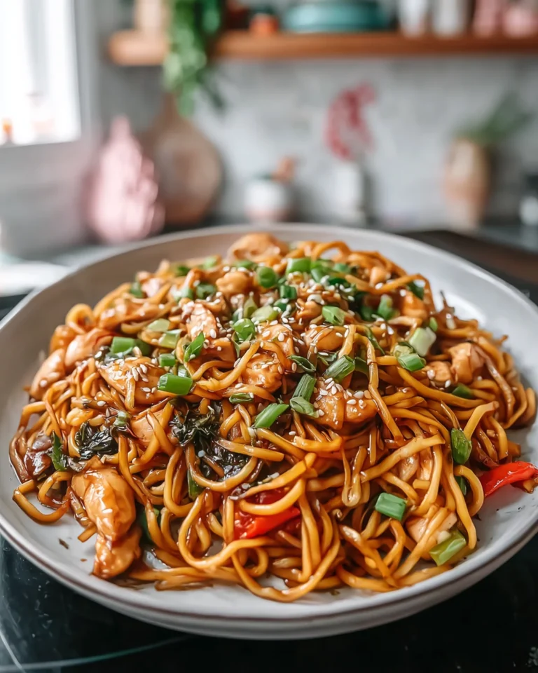 Garlic Chicken Lo Mein Recipe