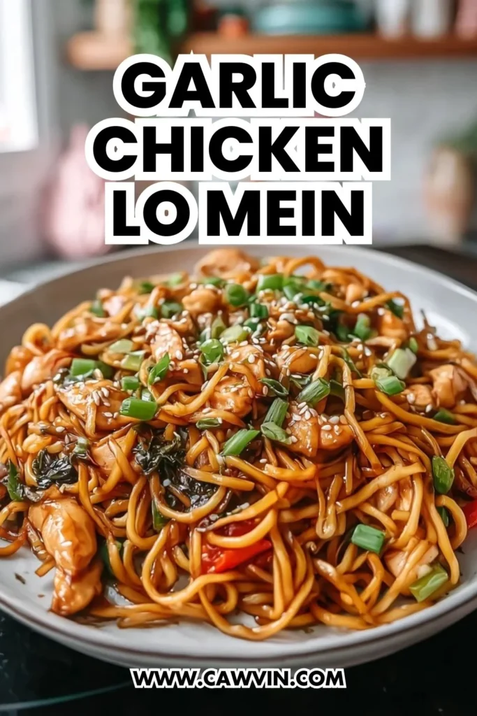 Garlic Chicken Lo Mein - Easy Peasy Recipes