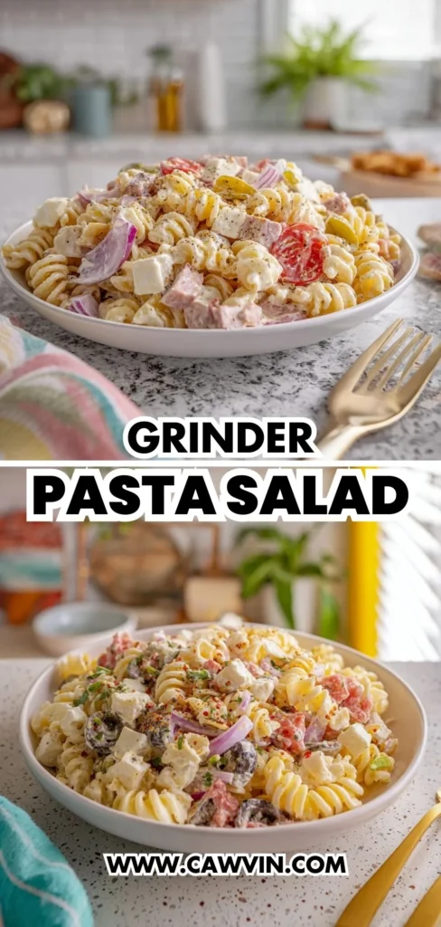 Grinder Pasta Salad 2 1 - Easy Peasy Recipes