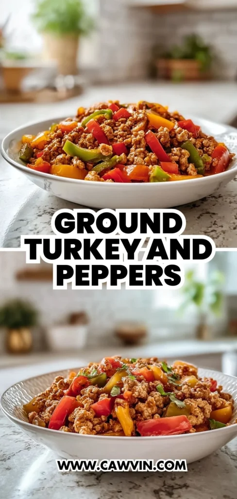 Ground Turkey and Peppers 2 1 - Easy Peasy Recipes