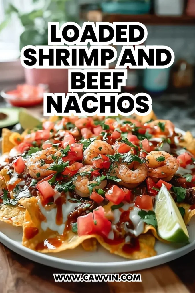 Loaded Shrimp and Beef Nachos - Easy Peasy Recipes