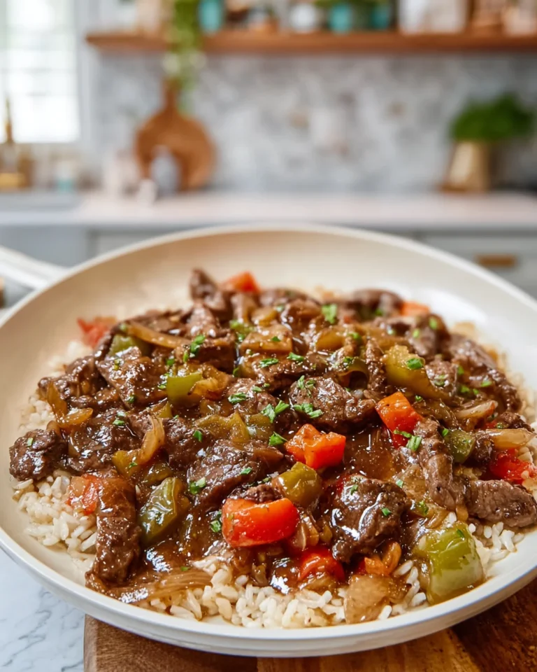 Pepper Steak with Garlic Rice Recipe