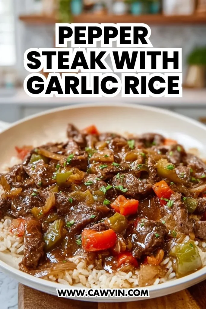 Pepper Steak with Garlic Rice - Easy Peasy Recipes