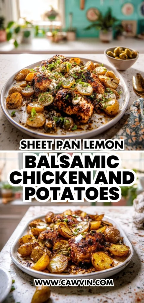 Sheet Pan Lemon Balsamic Chicken and Potatoes 2 1 - Easy Peasy Recipes