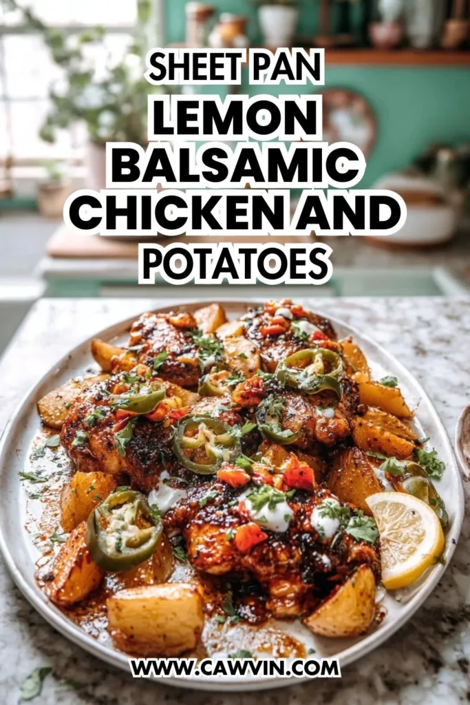 Sheet Pan Lemon Balsamic Chicken and Potatoes - Easy Peasy Recipes