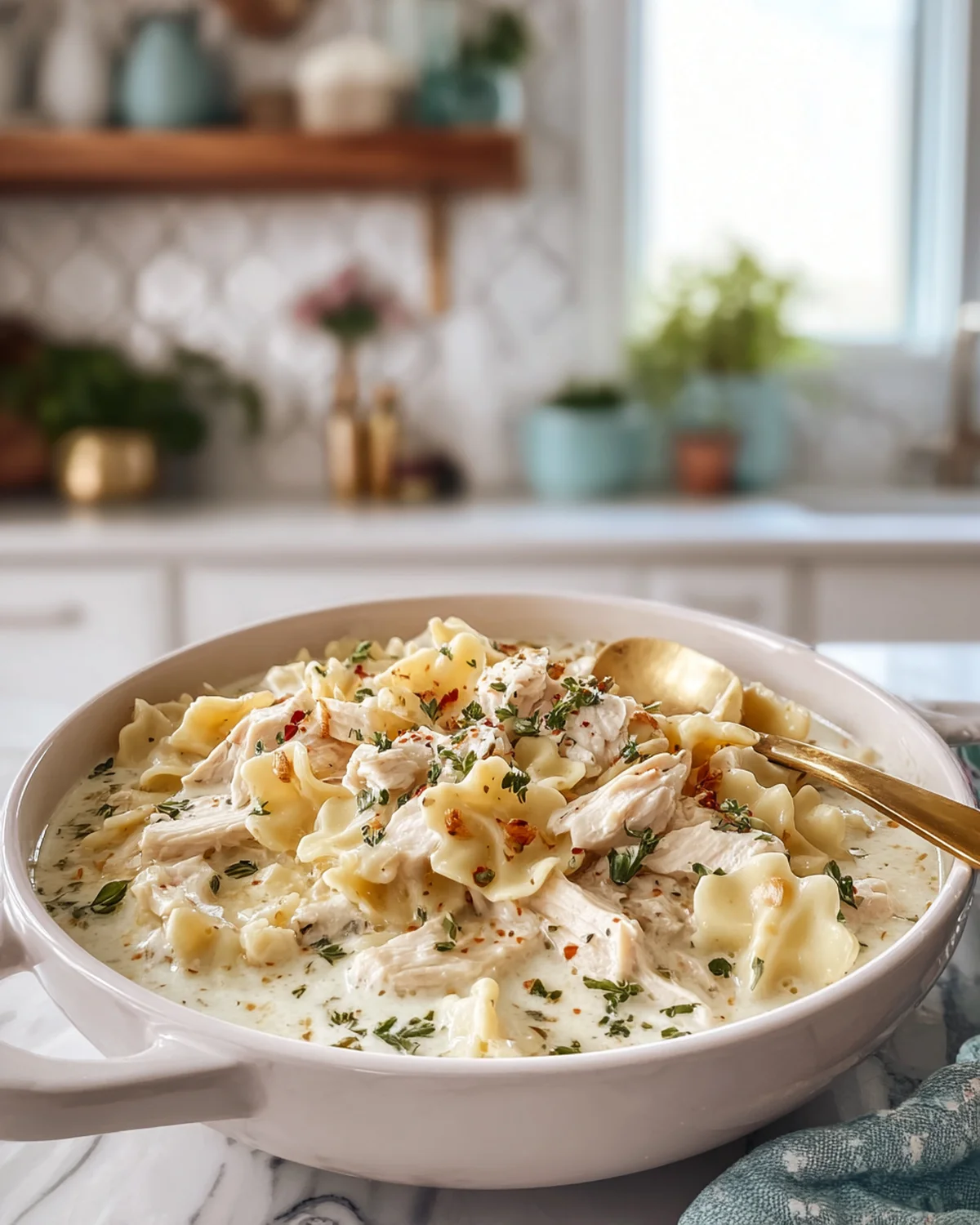 White Chicken Lasagna Soup - Image 4