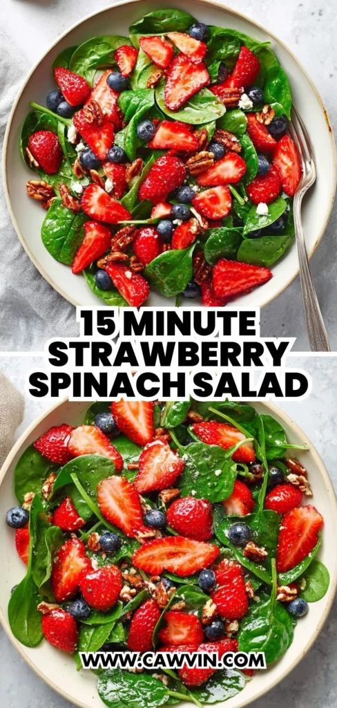 15 Minute Strawberry Spinach Salad 2 1 - Easy Peasy Recipes